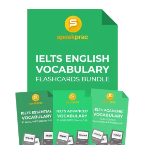 IELTS English Vocabulary Flashcards Bundle